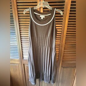 St John Sport Brown Sleeveless Knit Dress